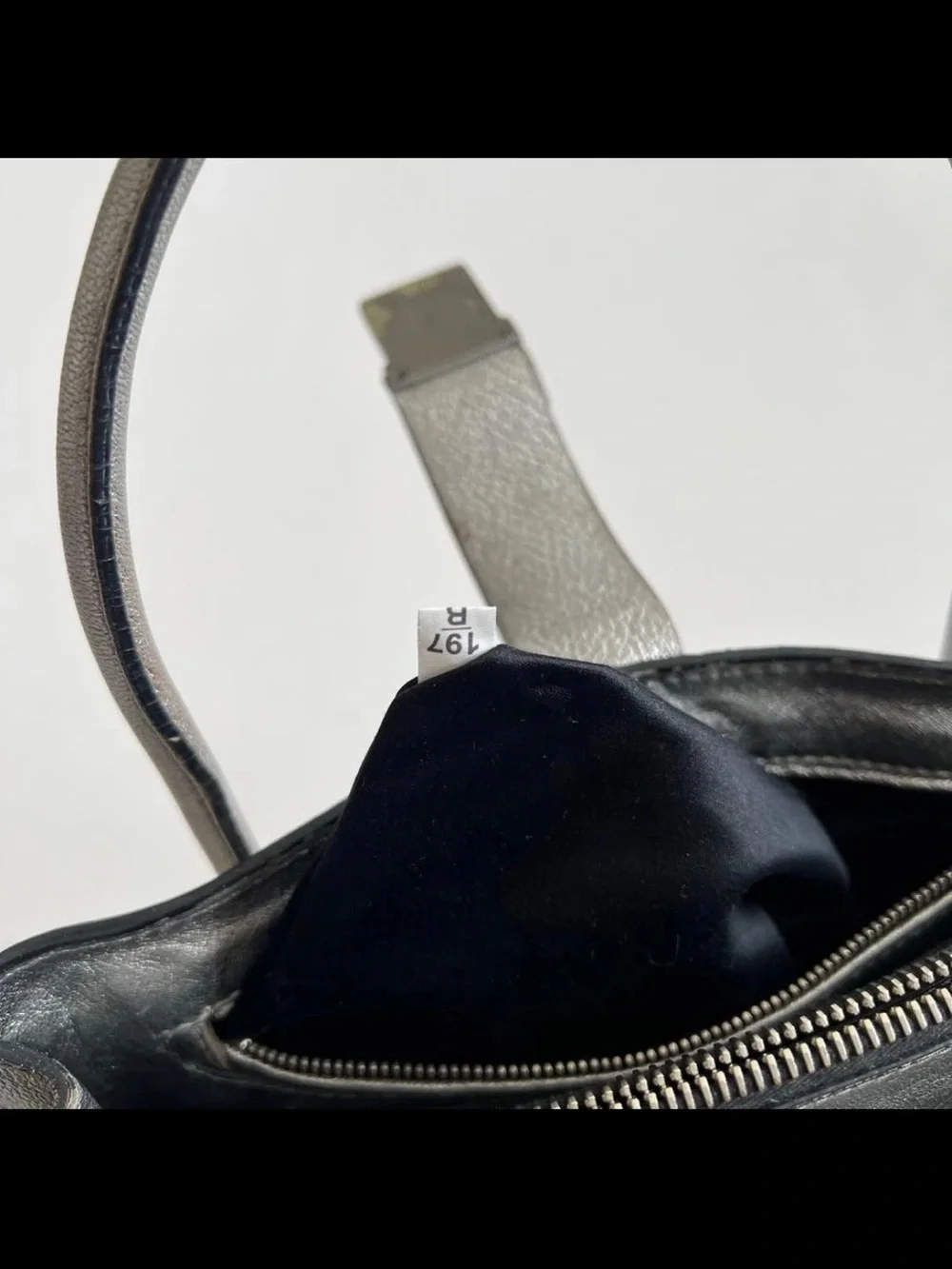 Miu Miu Metallic Silver Leather Satchel